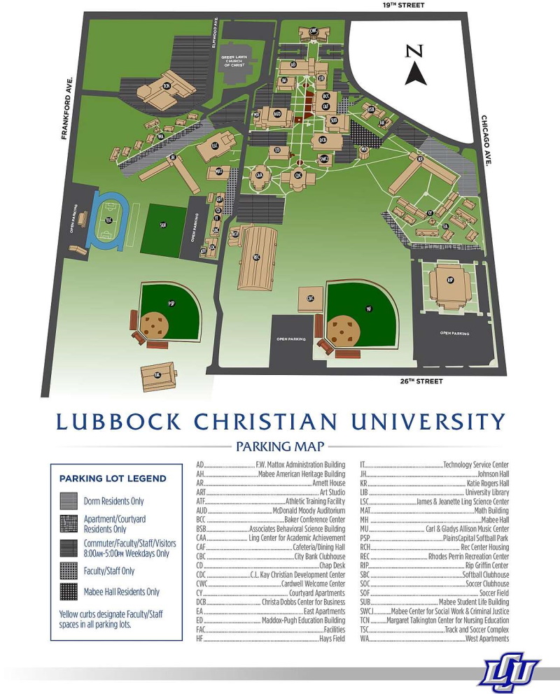 LCU Parking Map